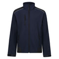 Navy-Black - Front - Regatta Mens Sandstorm Workwear Softshell Jacket