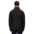 Black - Side - Regatta Reid Mens Softshell Wind Resistant Water Repellent Jacket