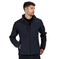 Navy Blue - Back - Regatta Reid Mens Softshell Wind Resistant Water Repellent Jacket