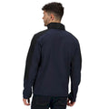 Navy Blue - Side - Regatta Reid Mens Softshell Wind Resistant Water Repellent Jacket