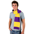 Yellow-Purple - Back - Result Mens Heavy Knit Thermal Winter Scarf