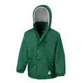 Bottle Green-Bottle Green - Back - Result Childrens-Kids Reversible Storm Stuff Anti Pilling Fleece Waterproof Jacket