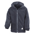 Navy-Navy - Front - Result Childrens-Kids Reversible Storm Stuff Anti Pilling Fleece Waterproof Jacket