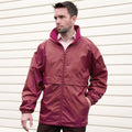 Burgundy - Back - Result Mens Core Adult DWL Jacket (With Fold Away Hood)