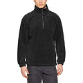 Black - Back - Result Unlined Active 1-4 Zip Anti-Pilling Fleece Top