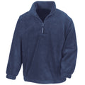 Navy Blue - Front - Result Unlined Active 1-4 Zip Anti-Pilling Fleece Top