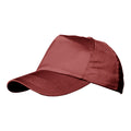 Burgundy - Back - Result Unisex Plain Baseball Cap