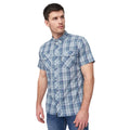 Blue - Side - Duck and Cover Mens Femington Checked Shirt