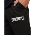 Black - Side - Crosshatch Mens Bellmant Logo Jogging Bottoms