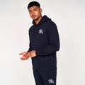 Navy - Front - Born Rich Mens Fontaine Hoodie