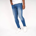 Stone Wash - Front - Crosshatch Mens Barbeck Slim Jeans