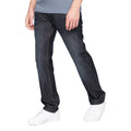 Dark Wash - Side - Crosshatch Mens New Techno Denim Embossed Jeans