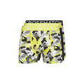 Lime-Black-Grey - Front - Crosshatch Mens Crystaline Boxer Shorts (Pack of 3)