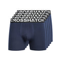 Navy - Front - Crosshatch Mens Astral Boxer Shorts (Pack of 5)