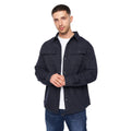 Navy - Side - Crosshatch Mens Dakari Fleece Jacket