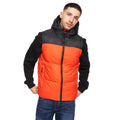 Orange - Side - Crosshatch Mens Chemerley Hooded Gilet