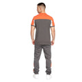 Dark Grey-Orange-White - Back - Crosshatch Mens Jabblist Polo Shirt