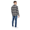 Navy - Back - Duck and Cover Mens Francore Checked Overshirt