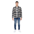 Navy - Side - Duck and Cover Mens Francore Checked Overshirt