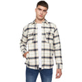 Off White - Front - Duck and Cover Mens Francore Checked Overshirt