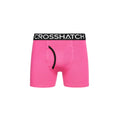 Black - Side - Crosshatch Mens Trioglow Bright Boxer Shorts (Pack of 3)