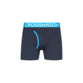 Blue - Back - Crosshatch Mens Linamo MVE Open Fly Boxer Shorts (Pack of 3)