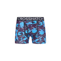 Blue - Side - Crosshatch Mens Linamo MVE Open Fly Boxer Shorts (Pack of 3)