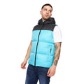 Turquoise-Black - Front - Crosshatch Mens Chemerley Hooded Gilet