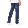 Dark Wash - Back - Crosshatch Mens Princed Denim Jeans