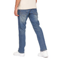 Light Wash - Back - Crosshatch Mens Princed Denim Jeans