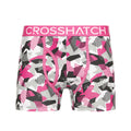 Fuchsia - Side - Crosshatch Mens Crystaline Boxer Shorts (Pack of 3)