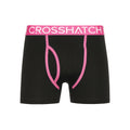 Fuchsia - Lifestyle - Crosshatch Mens Crystaline Boxer Shorts (Pack of 3)