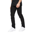 Black - Side - Crosshatch Mens Buraca Denim Slim Jeans