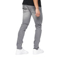 Grey Wash - Back - Crosshatch Mens Buraca Denim Slim Jeans