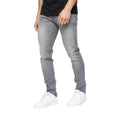 Grey Wash - Side - Crosshatch Mens Buraca Denim Slim Jeans