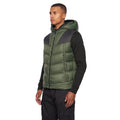 Dark Olive - Side - Duck and Cover Mens Raymax Gilet