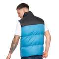 Petrol-Black - Back - Crosshatch Mens Demerley Contrast Panel Gilet