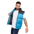 Petrol-Black - Side - Crosshatch Mens Demerley Contrast Panel Gilet