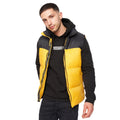 Yellow-Black - Side - Crosshatch Mens Demerley Contrast Panel Gilet