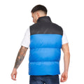 Blue - Back - Crosshatch Mens Demerley Contrast Panel Gilet