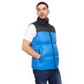 Blue - Side - Crosshatch Mens Demerley Contrast Panel Gilet