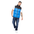 Blue - Lifestyle - Crosshatch Mens Demerley Contrast Panel Gilet