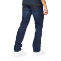 Dark Wash - Back - Crosshatch Mens Chas Straight Jeans