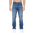 Mid Wash - Front - Crosshatch Mens Chas Straight Jeans