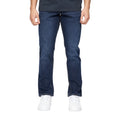 Dark Wash - Front - Crosshatch Mens Chas Straight Jeans