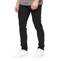 Black - Side - Crosshatch Mens Libra Slim Jeans