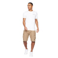 Tan - Side - Crosshatch Mens Jamstar Cargo Shorts