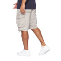 Light Grey - Back - Crosshatch Mens Jamstar Cargo Shorts