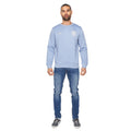 Blue - Side - Duck and Cover Mens Keyaan Crew Neck Sweatshirt