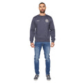 Navy - Side - Duck and Cover Mens Keyaan Crew Neck Sweatshirt